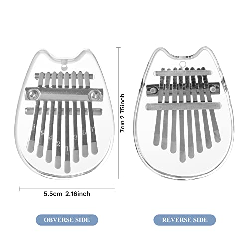 VIVP-8-Keys-Mini-Kalimba-Thumb-Piano-Crystal-Clear-Acrylic-Finger-Piano-Portable-Marimba-Musical-Handmade-Instruments-with-Lanyard-Chain-Good-Accessory-Pendant-Easter-Gifts-Easy-to-Learn