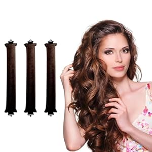 3 Pcs Rizador Pelo Sin Calor,Rizos Sin Calor,Rizador Pelo Ondas Sin Calor Varilla Rizadora sin Calor Para Todo Tipo de Cabello,Lazy Curler Set Rizadores de Ondas Para Cabello Largo y Medio