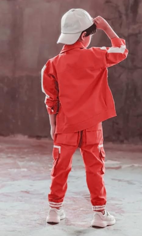 Image of Ameeha 3 Piece Outfits Hiphop Casual Dance Costume, T-Shirt Jersey and Jogger Pants Clothing Set