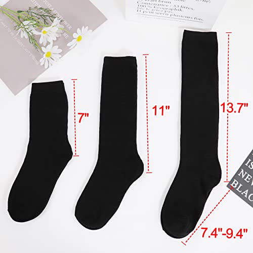 Image of Bellady Knee High Socks for Women,Cotton Socks for Women Casual Dress Socks 3 Pairs Set