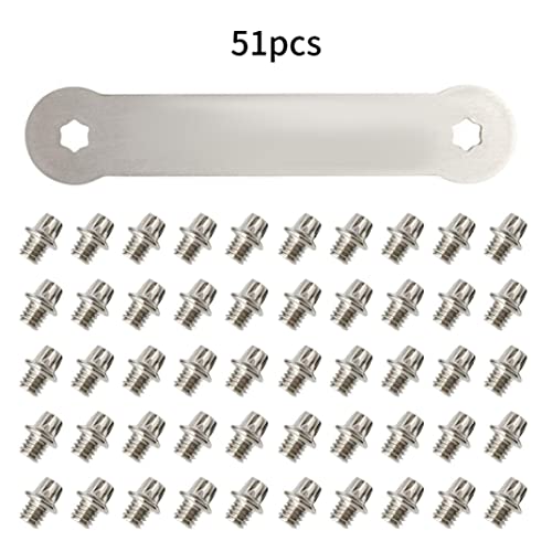 Eioflia Bike Pedal Bolts Screw M4 Stainless Steel Anti-Ski Road Bike Pedal Screw Bolt Mtb Road Bike Pedal Studs Stainless Steel Pedal Fixed Studs Stainless Steel Pedal Pin Nail 51Pcs. #TOP7