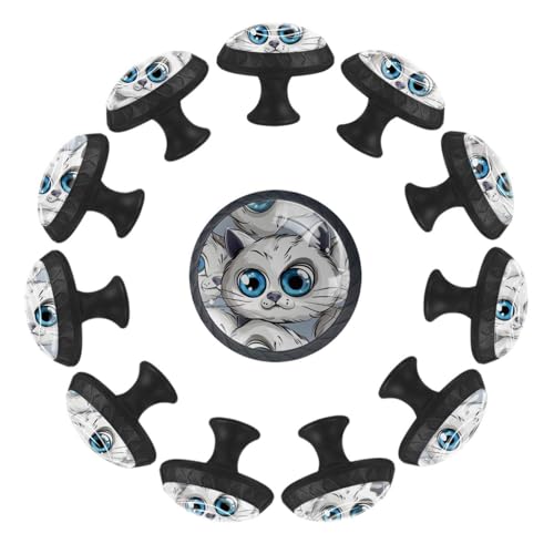 Boutons ronds placard pour relooker une commode motif chat
