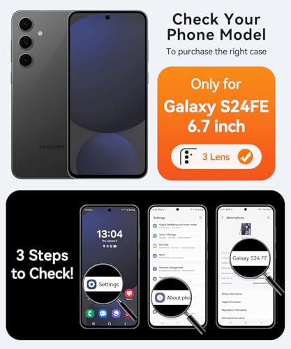 Image of CANSHN Designed for Samsung Galaxy S24 FE Case [Full Camera Protection] [Compatible with MagSafe] Translucent Matte Shockproof Protective Phone Cover 6.7 Inch - Hot Pink