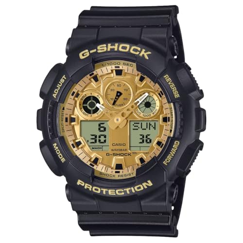 G Shock Casio GA100GGB 1A9   Reloj analógico digital de resina dorada y negra