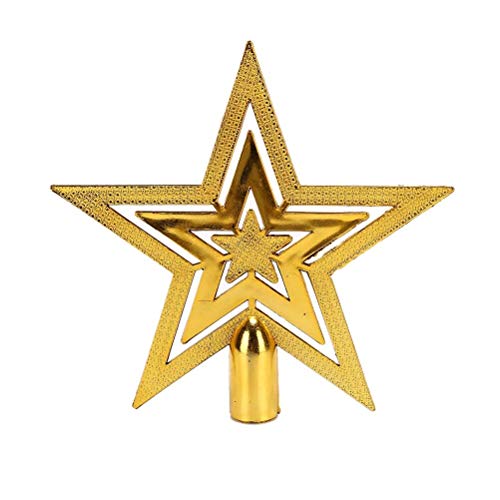TIED RIBBONS Christmas Tree Topper Star Golden for Tree Decorations - Xmas Tree Decoration - Christmas Decorations Items for Home