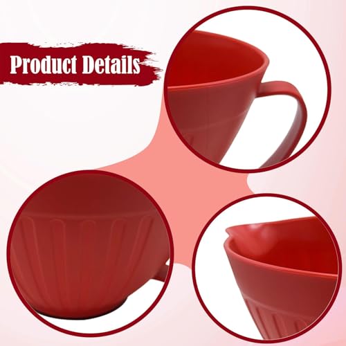 Tazón para mezclar con asa, 2.2 L color rojo miniatura 3