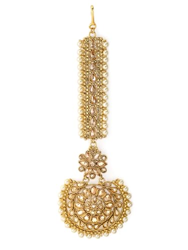 Rubans Gold-Plated Kundan & Pearl Embellished Maang Tikka (B0D76VZY5T) Amazon Price History, Amazon Price Tracker