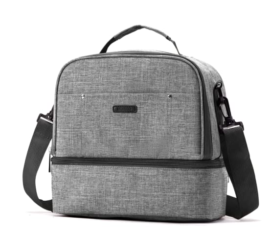 Image of Diaper Tote Bag Small Breast Pump Bag Breastmilk Cooler Bag Double Layer for Mother Breast Milk Storage Bag
