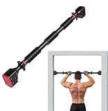 Adecuada para una variedad de deportes: la barra de dominadas es perfecta para dominadas, abdominales, flexiones, tríceps, levantamientos de piernas, etc. Fácil de llevar y de instalar. No tienes que ir al gimnasio para perder tiempo. Empieza a entrenar en casa o en la oficina en cualquier momento. Los músculos cansados pueden obtener un entrenamiento eficaz en el tiempo para relajar el cuerpo y la mente.