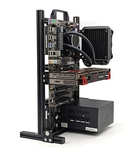 Funda para computadora ITX y chasis de marco de aluminio abierto de refrigeración