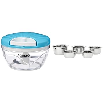 Amazon Brand - Solimo Vegetable Chopper with Blades, Blue