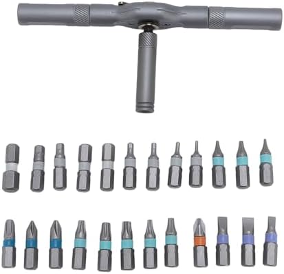 Ratchet Screwdriver Set, 24 in 1 with Storage Box Steel Multi Bit DIY Ratchet Screwdriver Set for Furniture Computer Bike