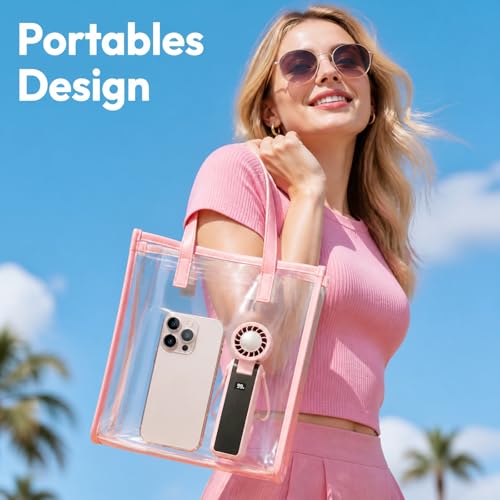 Ventilador portátil de mano JYPS recargable USB con pantalla LED 8