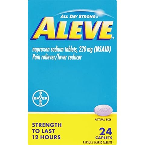 Aleve Pain Relief Naproxen Sodium Caplets ‐ 24 Count Cover