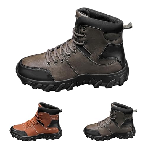 Bottines décontractées homme chocolat 40 2/3 rétro à lacets - 3