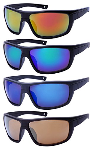 Bold Sports Wrap Sunglasses w/Color Mirror Lens 570097-REV3