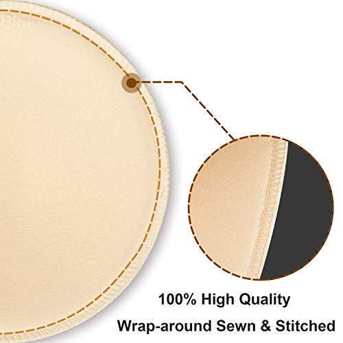 Topbine 3 Pairs Round Removable Push Up Bra Pads Inserts Bra Cups For Sports Bra Bikini Top Swimsuit (B/C Beige) #TOP4