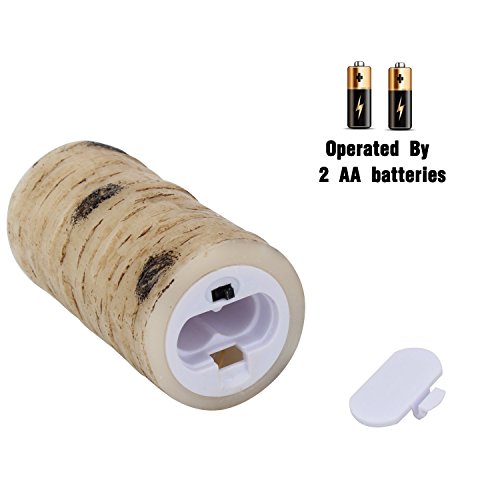 Image of antizer Flameless Candles Birch Bark Effect Battery Operated Candles 4 inch 5 inch 6 inch 7 inch 8 inch 9 inch Set of 9 Real Wax Pillar LED Candles Each Candle 2.2 inch Diameter with 10-Key Remote Control 2 /4 /6 /8 Hours Timer