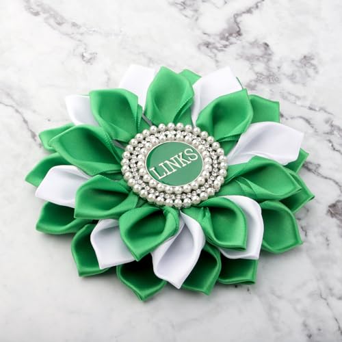 Image of CENWA Sorority Brooch Gift Green Sorority Sister Flower Brooch Pin Greek Sorority Gift for Women