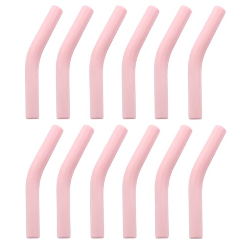 Bonsicoky 12 Pcs Food Grade Silicone Straw Tips - Soft Reusable Straw Covers Fit for 8mm/0.31