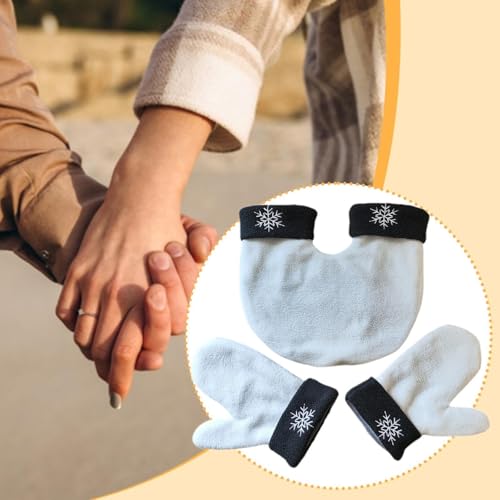 Gants de couple blancs pour course à pied et ski