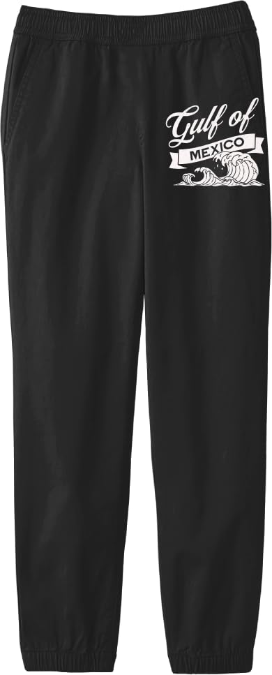 Gulf of Mexico Black and White Wave Youth Jogger Pants