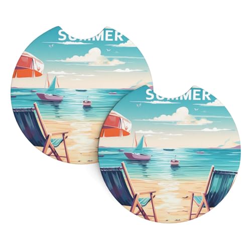 2 Pack Portavasos Universal para Carro Coasters Antideslizante miniatura 2