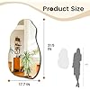 TRAHOME 32'' x 18'' Irregular Asymmetrical Wall Mirror for Living Room Bathroom Entryway, Modern Decorative Mirror Hanging