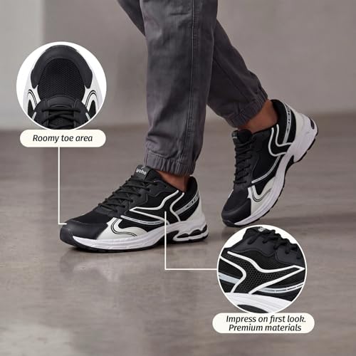 Image of YOHO Men's Pact Chunky Lace Up Sneaker | Breathable, Cushioned & Stylish | Casual Shoes for Man /Boys /Gents