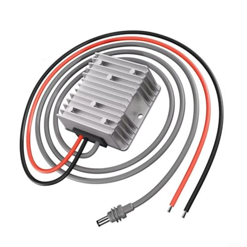 Convertidor de potencia CC de 12 V/24 V a 57 V 4.5 A de salida para Starlink Mini, adaptador de amplificador de voltaje eficiente, carcasa de aluminio, color plateado