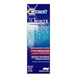 Crest 3D White Advanced Vivid Fluoride Toothpaste, Vibrant Mint, 4.1-Ounce Tubes (Pack of 4)