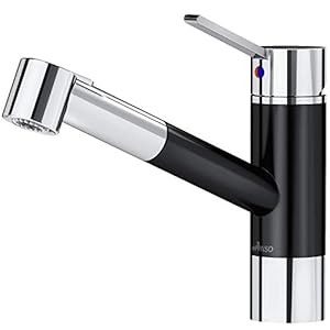 APPASO Küchenarmatur Hochdruck, Wasserhahn Küche mit herausziehbarer Brause, Spültischarmatur mit hohem Auslauf, Bleifrei und Nickelfrei, Einhebel Mischbatterie Küche[Patentschutz]