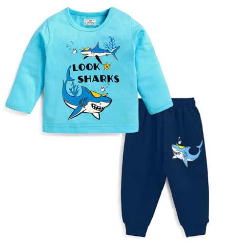 Image of Kuchipoo Kids Regular Fit Cotton T-Shirts and Pyjamas Set