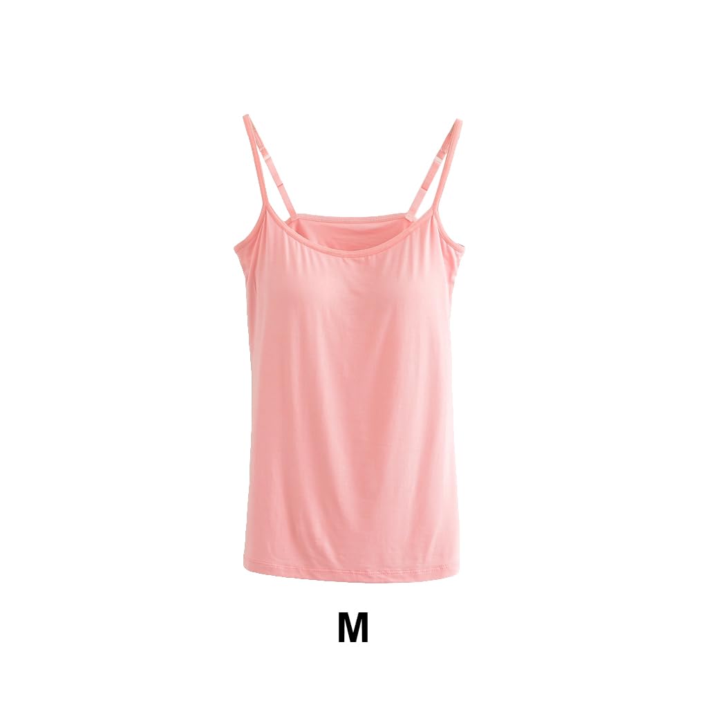 Top da donna Abito sportivo imbottito Gilet casual senza maniche Canotta da yoga senza anello in acciaio Accessorio per abbigliamento femminile rosa M