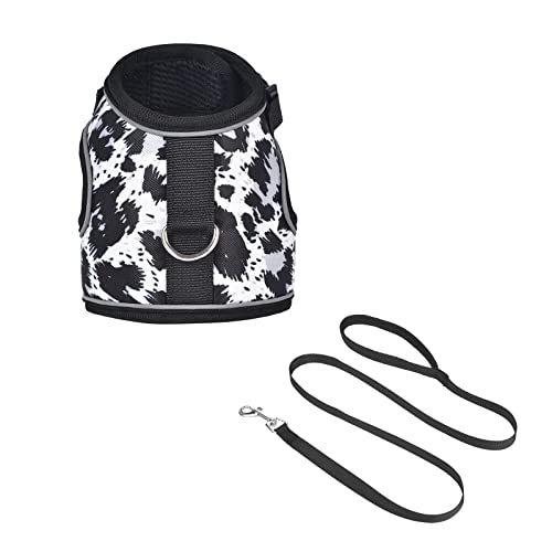 Petmolico Cat Harness And Leash Escape Proof, Mesh Padded Reflective Cat Vest Harness For Kitten Walking Outdoor Adventures, Black Leopard Medium #TOP2