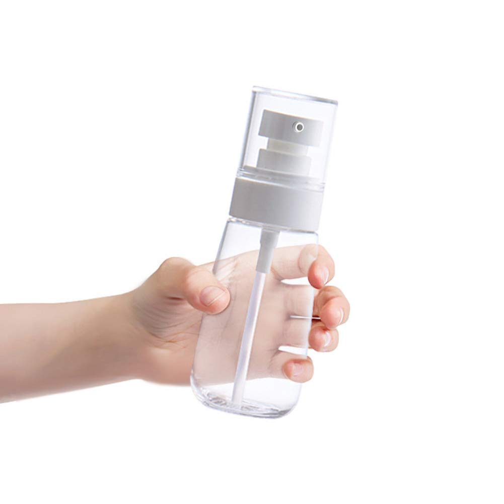 4PCS Airless Pump Bottle 2oz/60ml Plastic Empty Clear Refillable Travel Container Dispenser for Lotion Creams foundation image 2