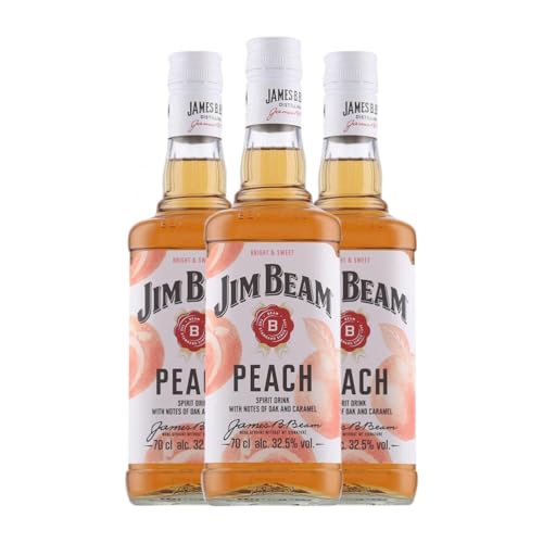 Whisky Bourbon Jim Beam Peach 70 cl (Caja de 3 Botellas de 70 cl)