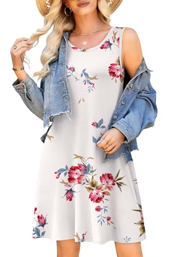 Image of WEACZZY Women Summer Casual Swing T Shirt Dresses Beach Cover up Loose Dress