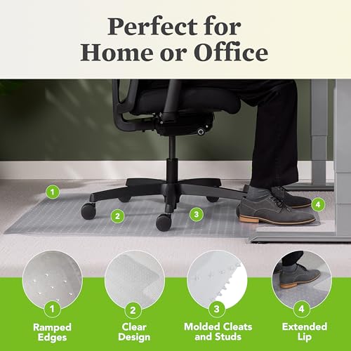 image for HON Office Chair Mat for Carpet, Computer Desk Chair Mat for Carpeted 
