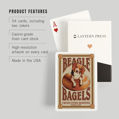 Baraja de Póker Beagle Bagels Retro, 52 cartas miniatura 3