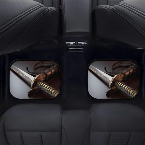 Tapis de sol voiture samouraï antidérapants avec impression textile haute définition 4 pièces - 4