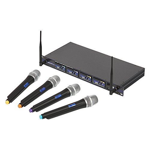 VOCOPRO UHF-5800 PROFESSIONAL 4-CHANNEL UHF WIRELESS MICROPHONE SYSTEM