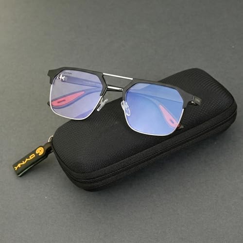 Image of GYNK Square Frame Sunglasses for Men | Premium Metal Frame Sunglasses | Fashion Eyewear for Driving, Travel, Riding, Outdoor Activities, Beach & Daily Wear