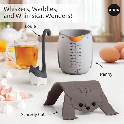 OTOTO Muscateers Bundle of Mary Cat, Katie, Kitty - Jar Scraper Spatula, Soup Ladle, Pizza Cutter - Cute Kitchen Accessories, Spooky Gothic Cat Gifts for Women, Kitchen Gifts, Halloween Gifts by OTOTO - Image 8