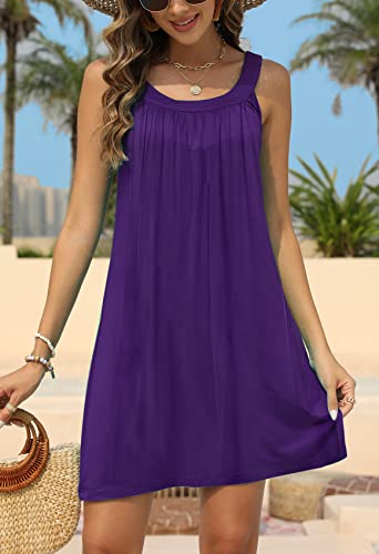 Bluetime Womens Coverups For Bathing Suits Swimwear Swim Bikini Cover Up Beach Summer Clothes Purple #TOP3
