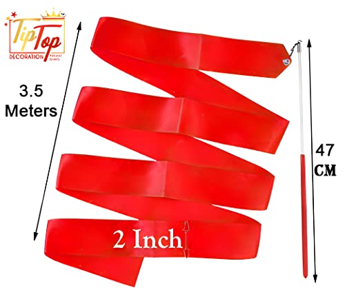 Image of Gymnastic Rhythmic Dancing Ribbon Streamer Stick (1 Piece) (Imperial Red)