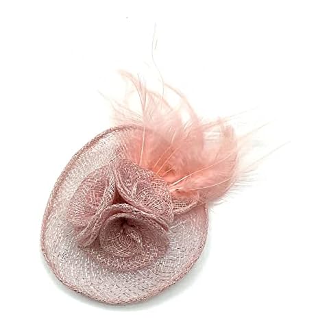 Ladies Pink Feather Beak Clip Fascinator Cover