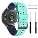 ANBEST Pulsera de Silicona Compatible con Garmin Forerunner 235/735XT/220/230/620/630 Correa Deportiva Adecuada para Garmin Approach S20/S5/S6, Menta/Azul