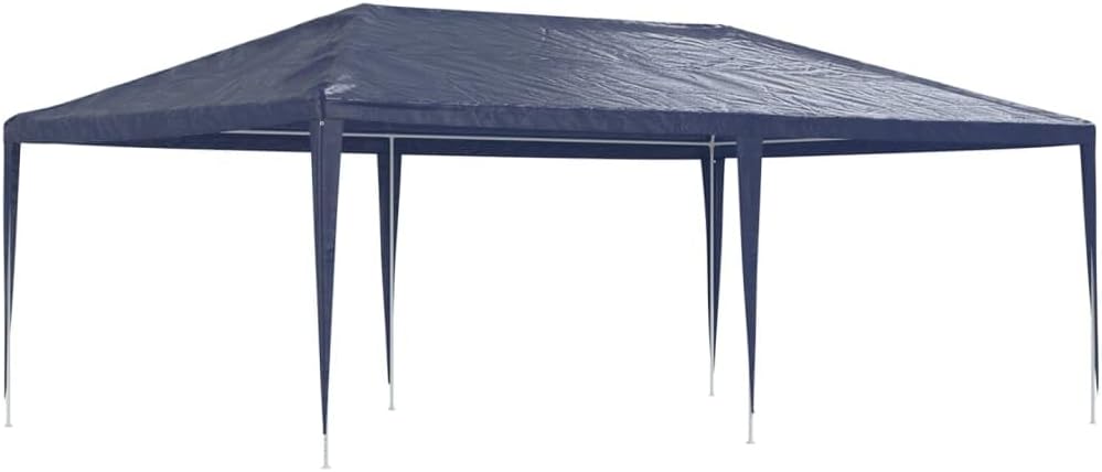 Durable Blue Outdoor Party Tent 20x20 ft with UV-Resistant Polyethylene Cover Quick 2-Person Setup for Weddings Festivals and Corporate Events Spacious Shelter for Up to 30 Guests