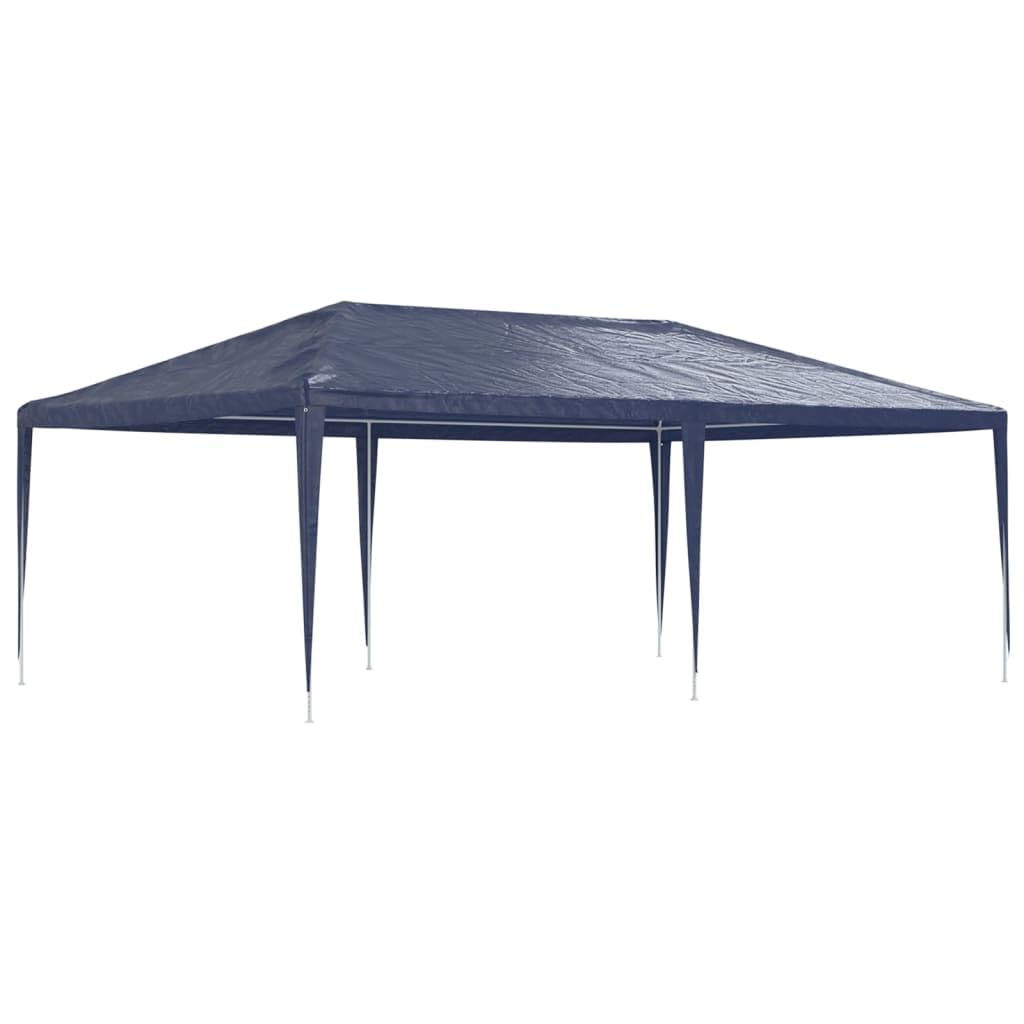 Partyzelt 4x6m Blau Gartenpavillon Pavillon Unterstand Outdoor
